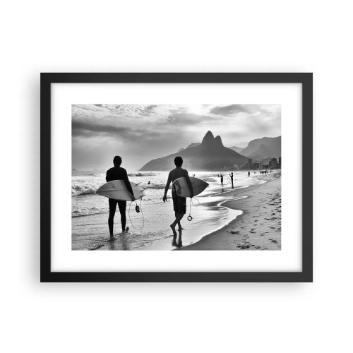 Plagát v čiernom ráme - Samba na jednu vlnu - 40x30 cm