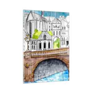 Obraz na skle - Mesto ako maľované - 50x70 cm