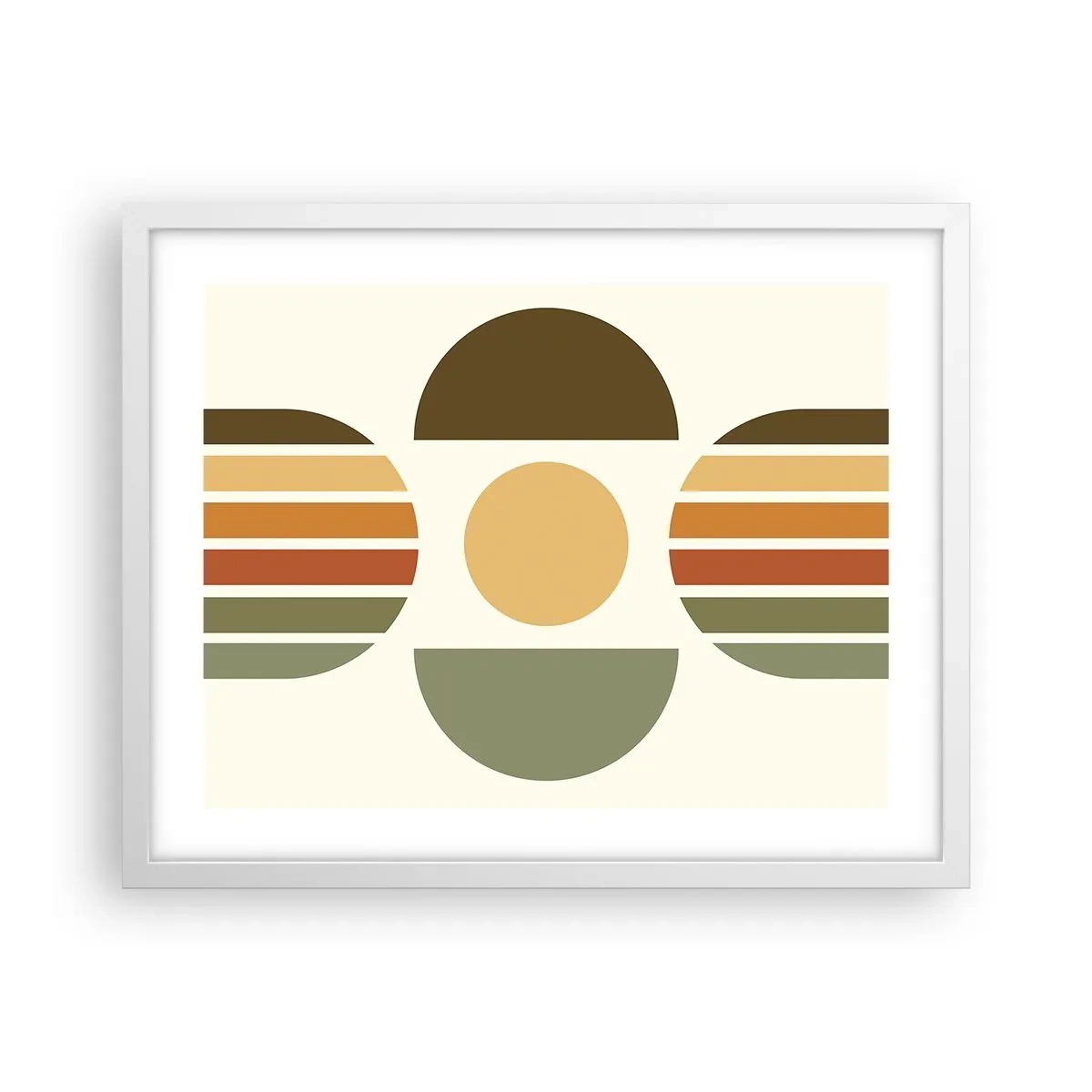 Plagát v bielom ráme - Vo farbách zeme - 50x40 cm