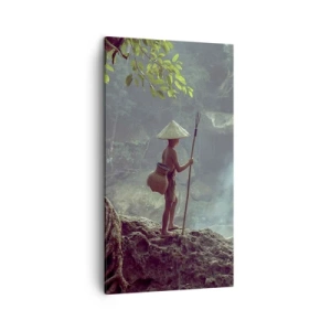 Obraz na plátne - Spriatelený s prírodou - 45x80 cm