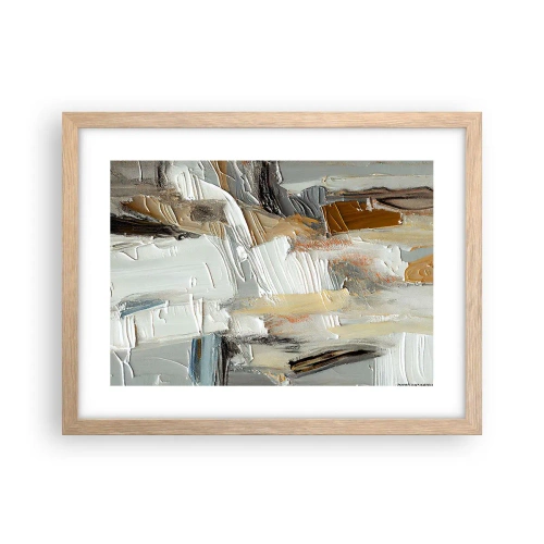 Plagát v ráme zo svetlého duba - Farebné nahromadenie - 40x30 cm