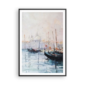 Plagát v čiernom ráme - Za vodou, za hmlou - 70x100 cm