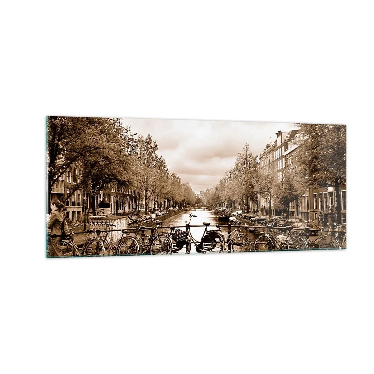 Obraz na skle - Holandská atmosféra - 100x40 cm