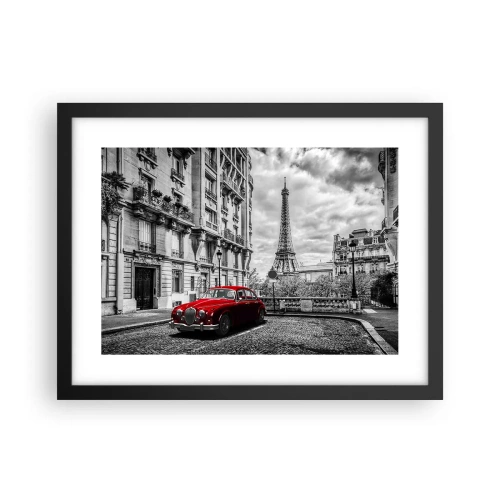 Plagát v čiernom ráme - Dravec v meste - 40x30 cm