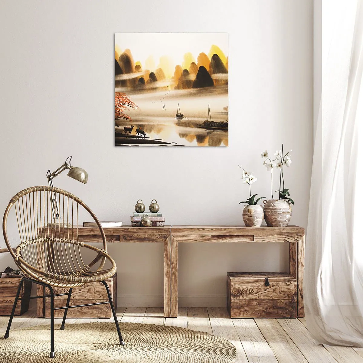 Obraz na plátne - Ďalej ako na Ďalekom východe - 50x50 cm