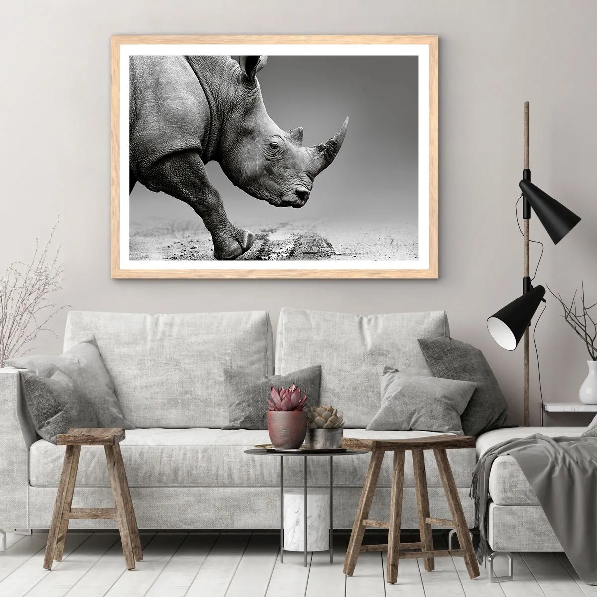 Plagát v ráme zo svetlého duba - Nezastaviteľná sila - 70x50 cm