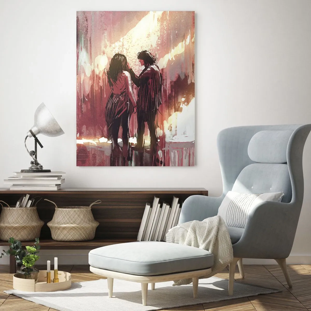 Obraz na skle - Večný príbeh lásky - 50x70 cm