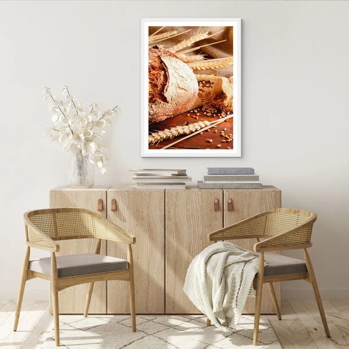 Plagát v bielom ráme - Chutný, voňavý, chrumkavý - 70x100 cm