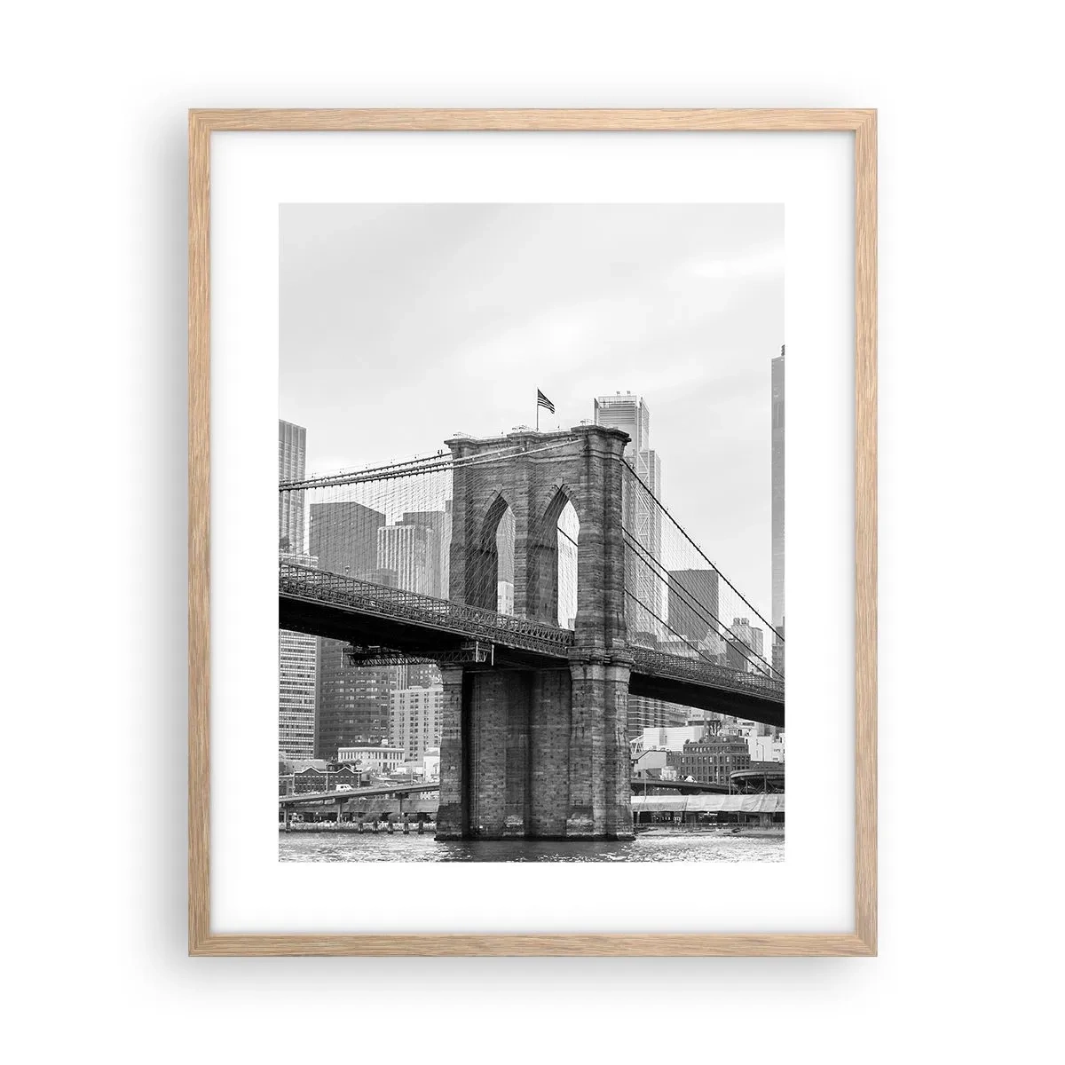 Plagát v ráme zo svetlého duba - Newyorské zázraky - 40x50 cm