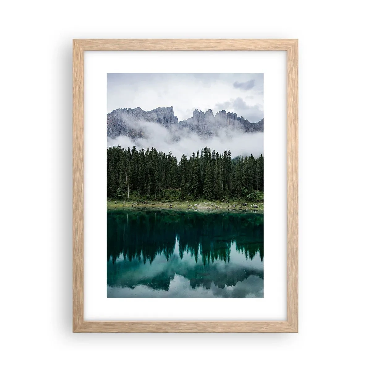 Plagát v ráme zo svetlého duba - Ticho, ticho, neprebuďme spiacu vodu…. - 30x40 cm