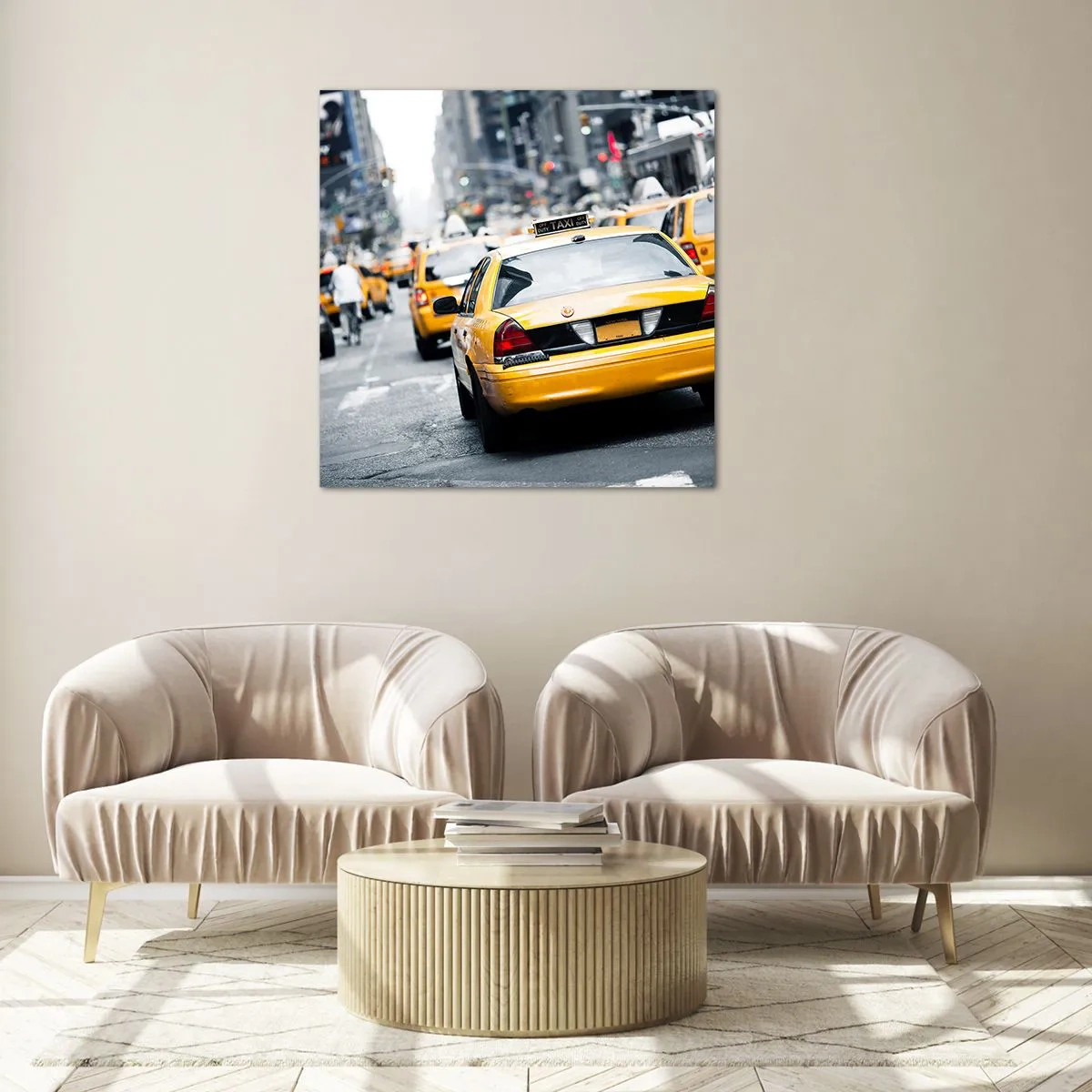 Obraz na skle - Iba v tomto meste - 40x40 cm