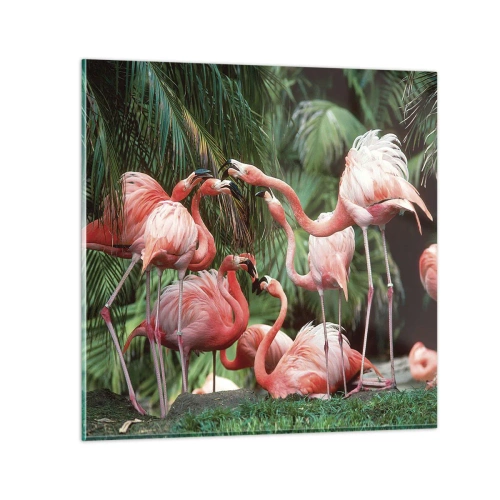Obraz na skle - Popoludňajšie klebety - 60x60 cm