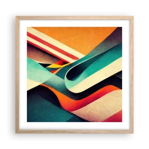 Plagát v ráme zo svetlého duba - Intenzívna kompozícia - 50x50 cm