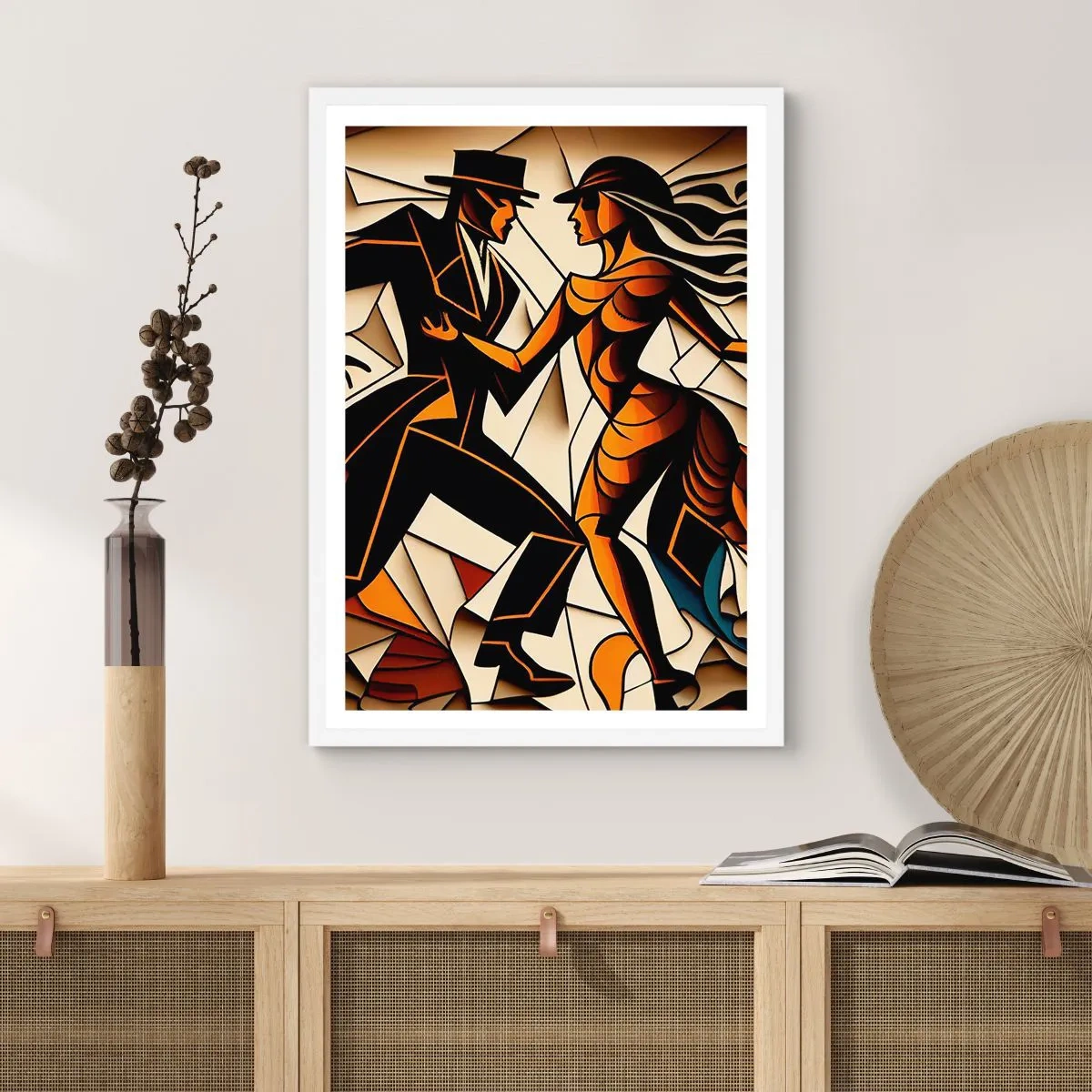 Plagát v bielom ráme - Tanec vrelosti a vášne - 70x100 cm