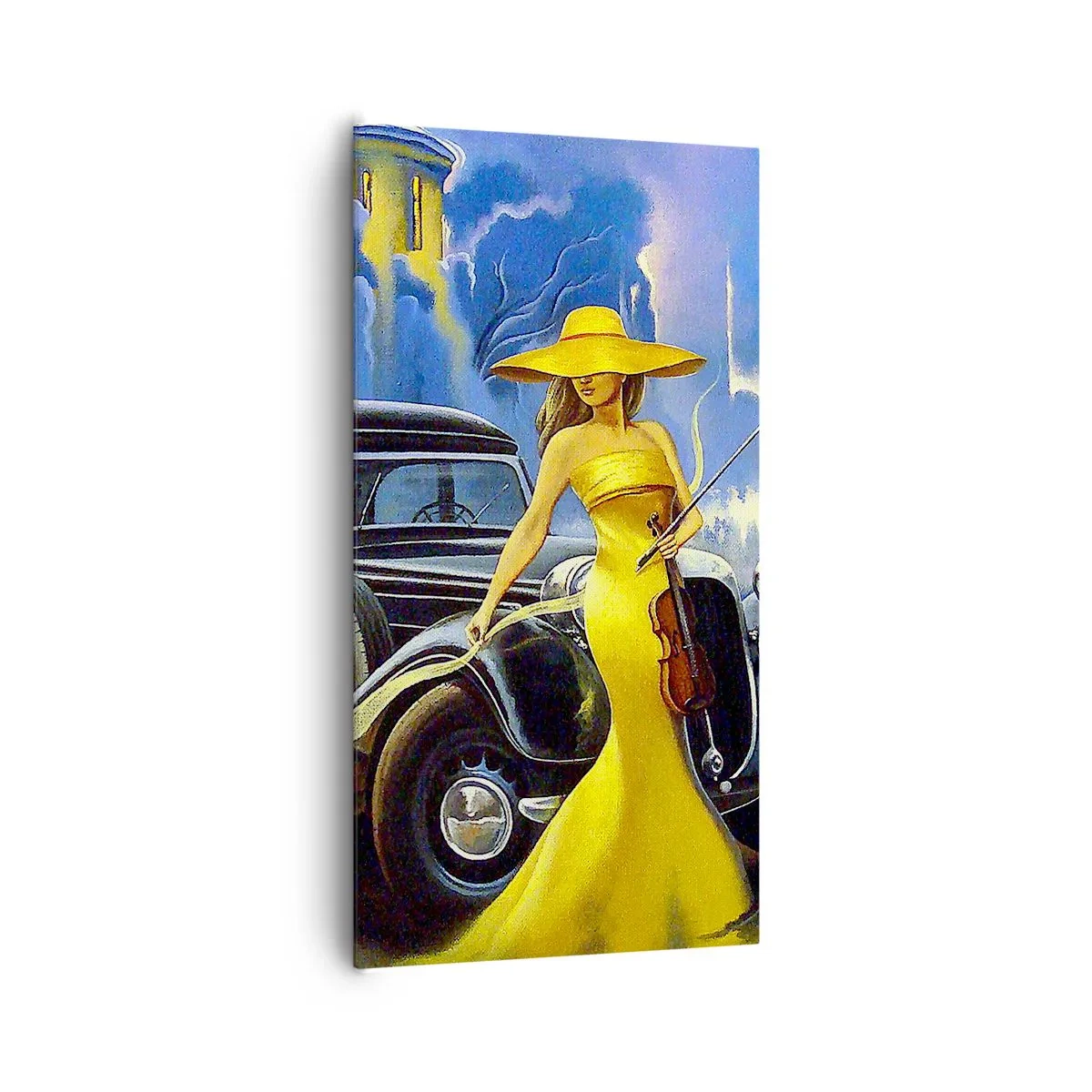 Obraz na plátne - Nokturno pre husle a lásku - 65x120 cm