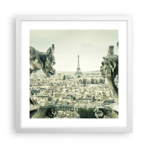 Plagát v bielom ráme - Parížske rozprávanie - 40x40 cm