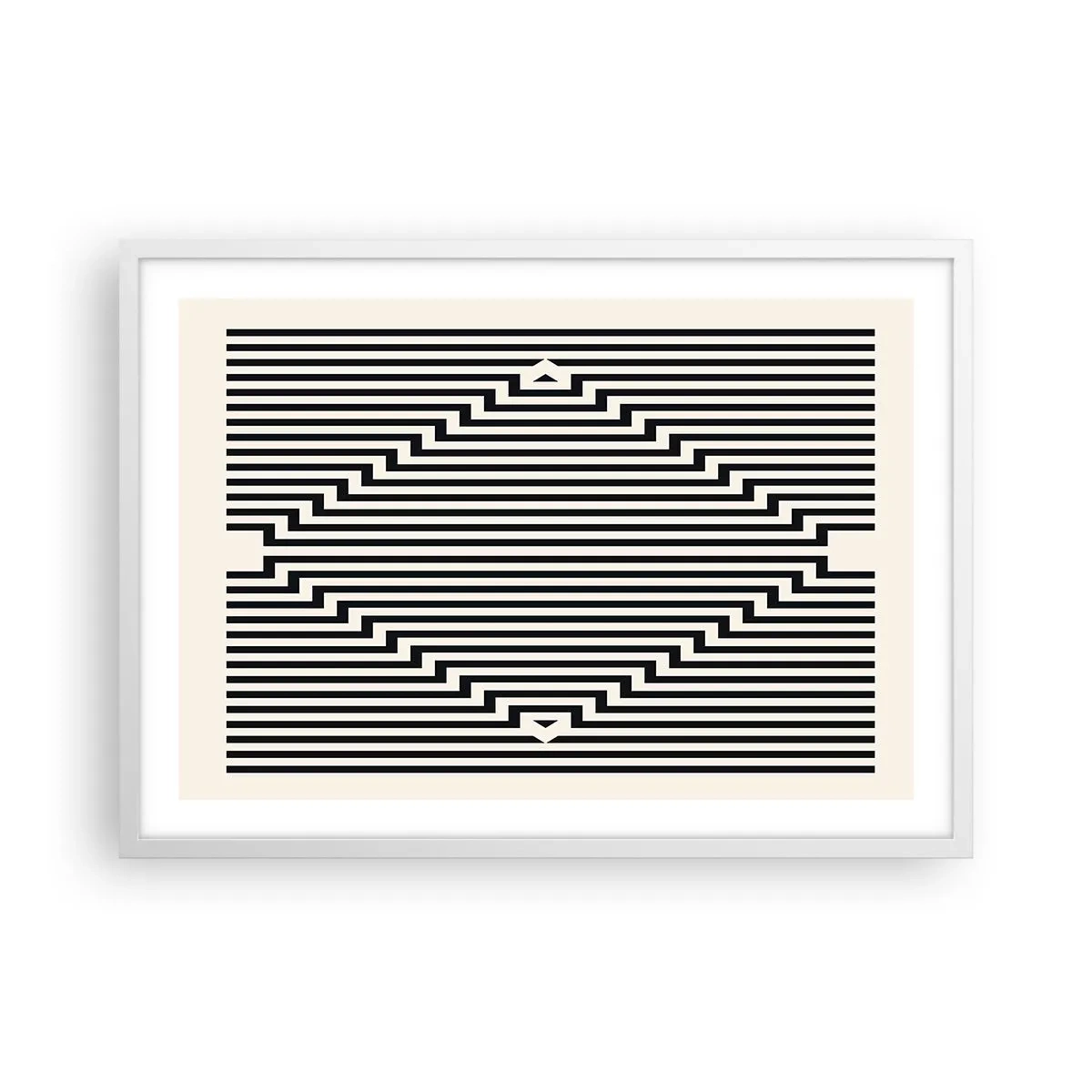 Plagát v bielom ráme - Geometrická ilúzia - 70x50 cm