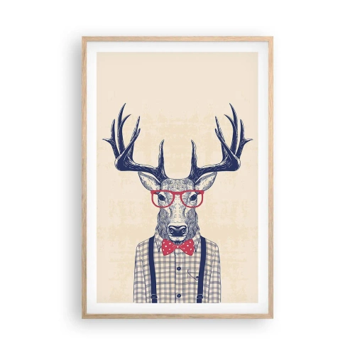 Plagát v ráme zo svetlého duba - Zábavná extravagancia - 61x91 cm