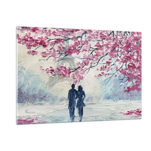 Obraz na skle - Romantická prechádzka - 120x80 cm