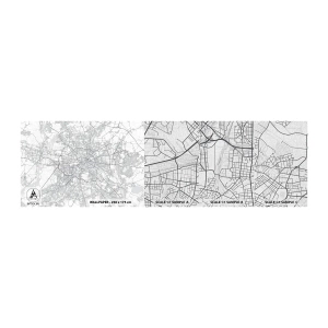 Vzorka fototapety Premium Canvas - Kvet Berlína - Mesto, Mapa mesta, Berlín - 100x30 cm