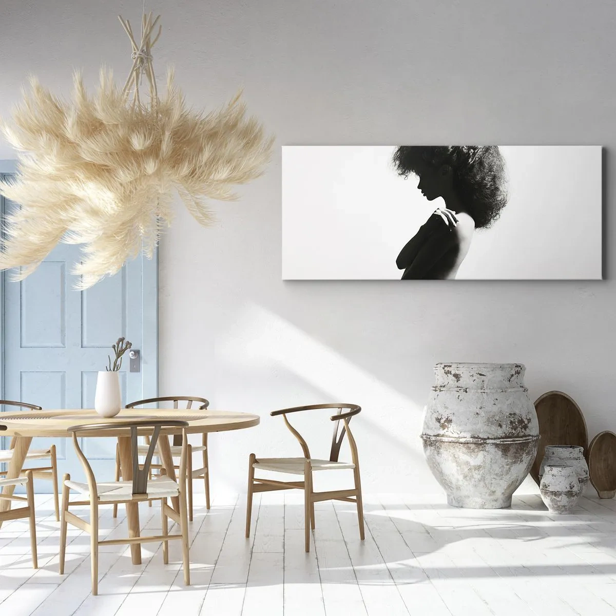 Obraz na plátne - Ako kvetina na štíhlej stonke - 160x50 cm