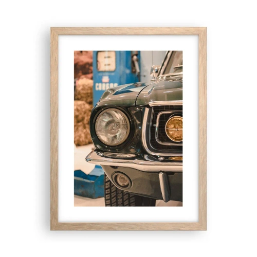 Plagát v ráme zo svetlého duba - Stretnutie s legendou - 30x40 cm