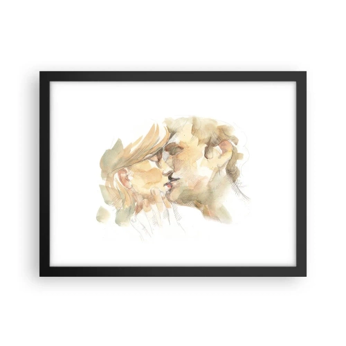 Plagát v čiernom ráme - Nájdená polovica? - 40x30 cm