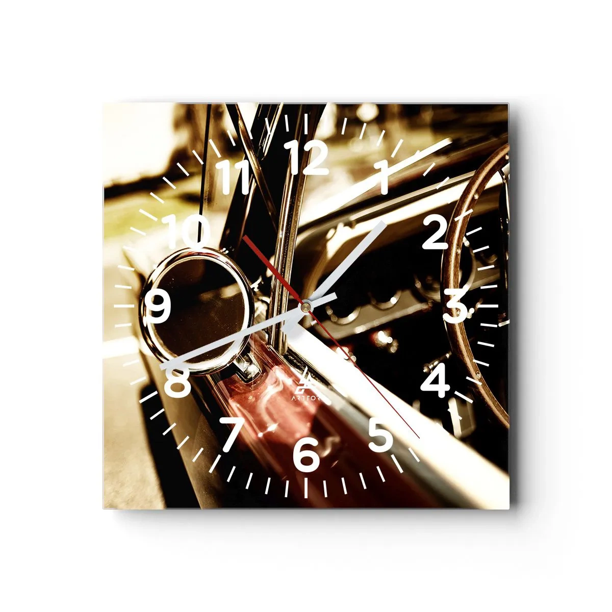 Nástenné hodiny - Auto s dušou - 30x30 cm