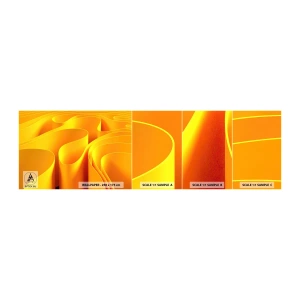 Vzorka samolepiacej fototapety Deluxe Sticker - Ako slnečné vlny - 3D, Moderné, Čiary - 100x30 cm