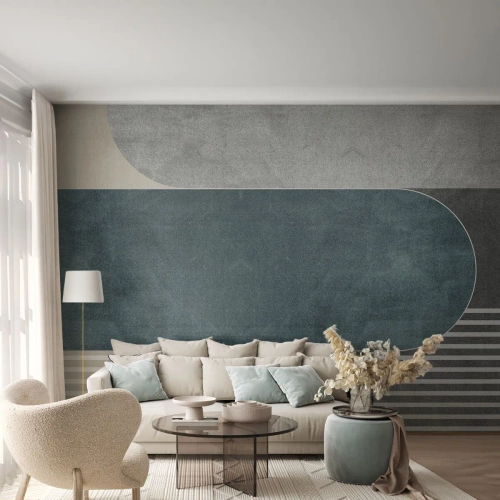 Samolepiaca Fototapeta Deluxe Sticker - Kompozícia na úrovni - Minimalizmus, Tvary, Pastel - 150x105 cm