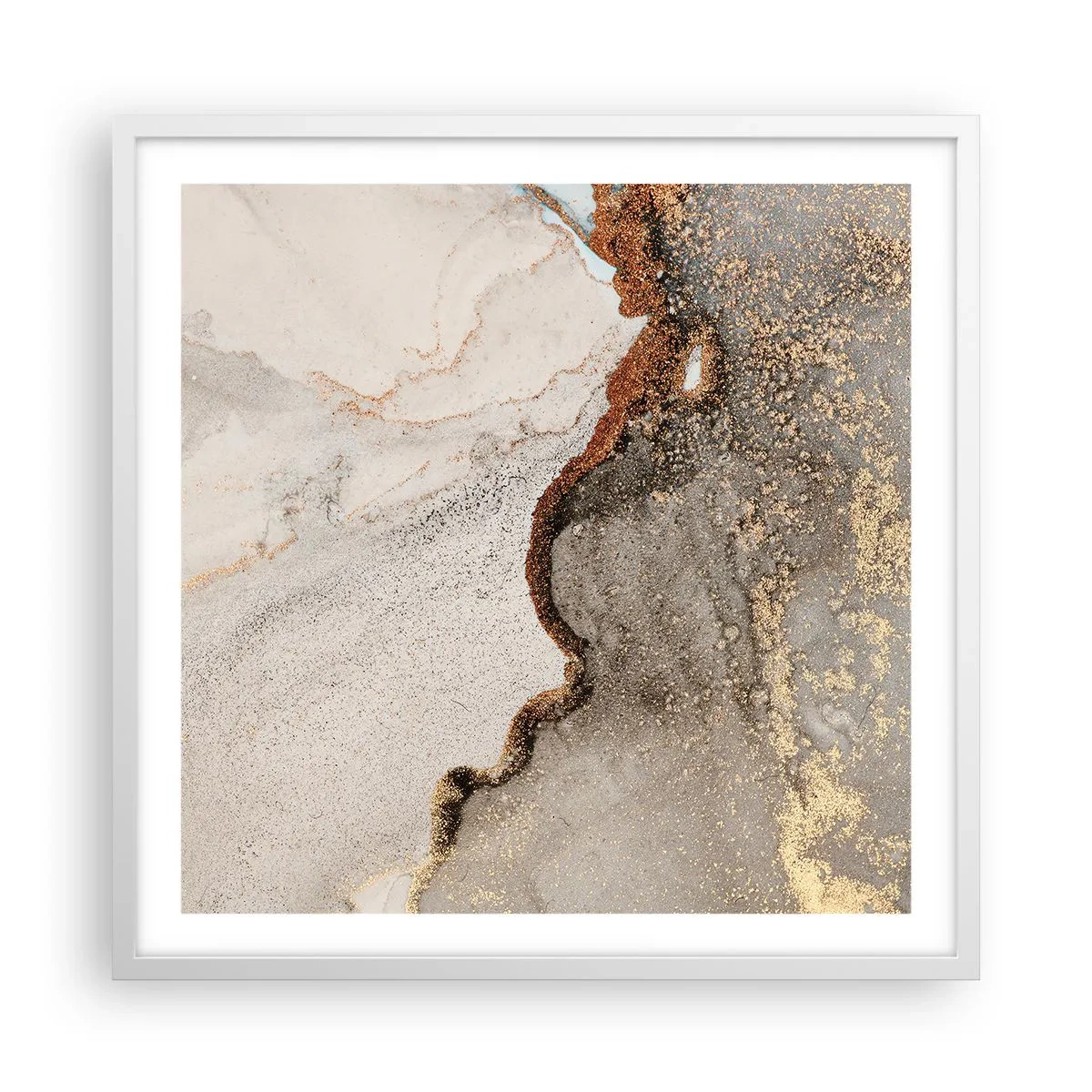 Plagát v bielom ráme - Na hranici farieb - 60x60 cm