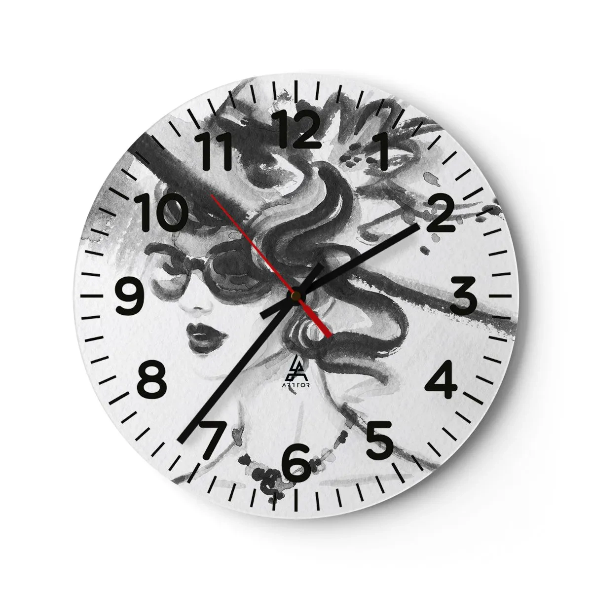 Nástenné hodiny - Dáma s charakterom - 30x30 cm