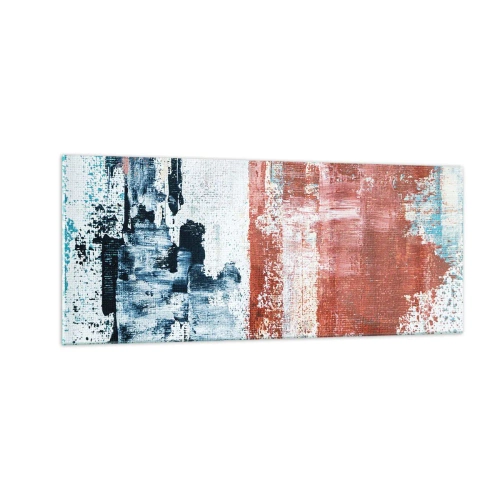 Obraz na skle - Abstraktné pol na pol - 100x40 cm