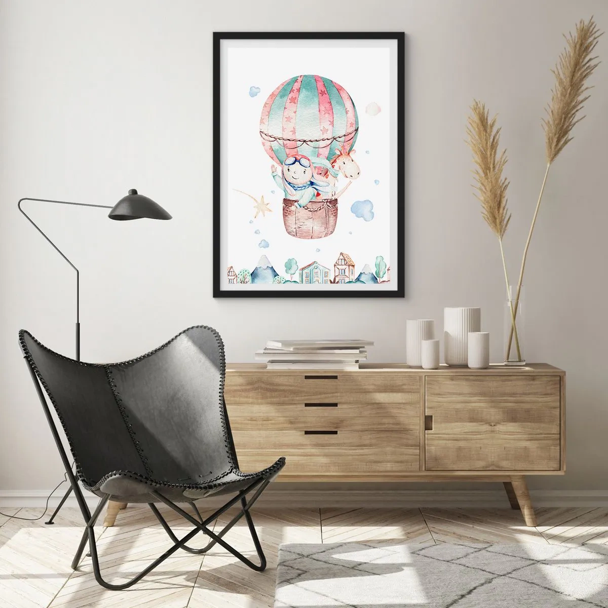 Plagát v čiernom ráme - Čoskoro sa vrátime! - 61x91 cm