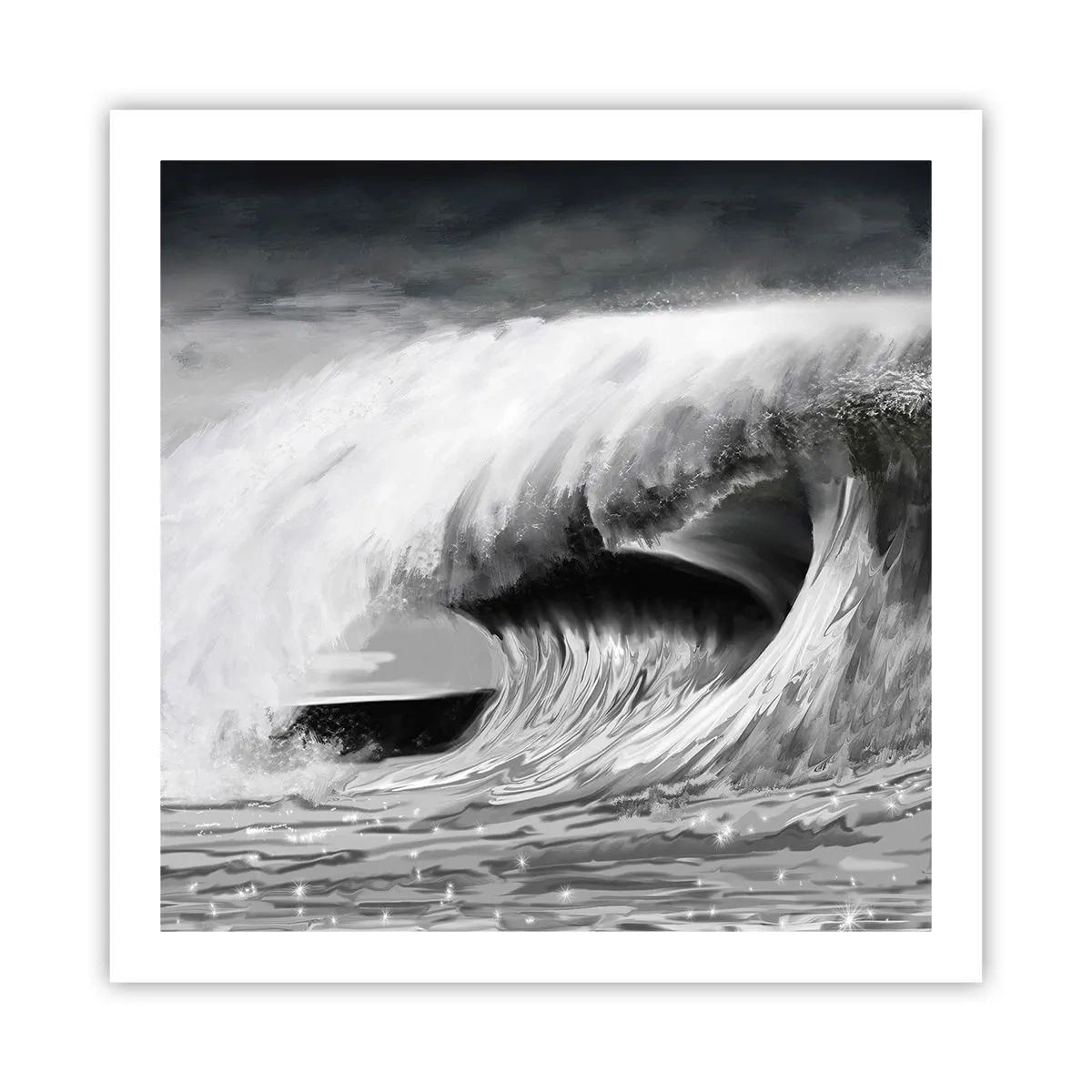 Plagát - Hnev oceánu - 60x60 cm