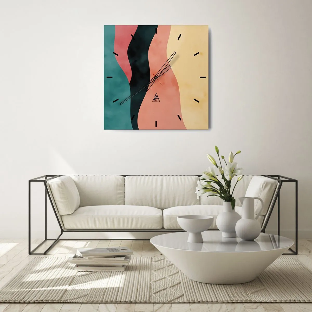 Nástenné hodiny - Kompatibilný nesúlad - 40x40 cm