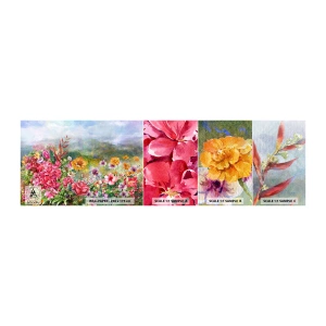 Vzorka Fototapeta Standard Eco - Záhrada, ktorá sa zbláznila - Kvety, Záhrada, Príroda - 100x30 cm