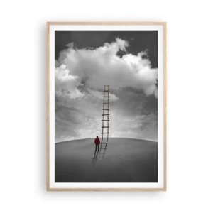 Plagát v ráme zo svetlého duba - Všetko je možné - 70x100 cm