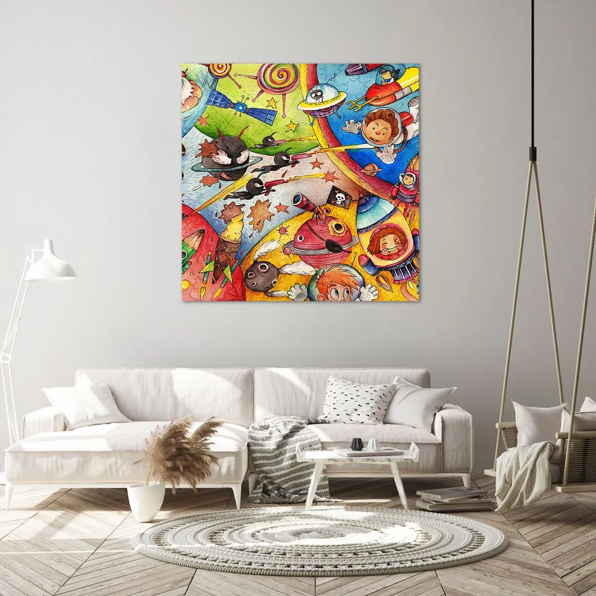 Obraz na plátne - Veľké vesmírne dobrodružstvo - 40x40 cm