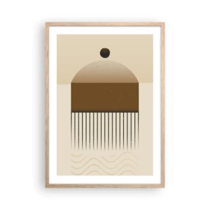 Plagát v ráme zo svetlého duba - Rôzne stavy - 50x70 cm