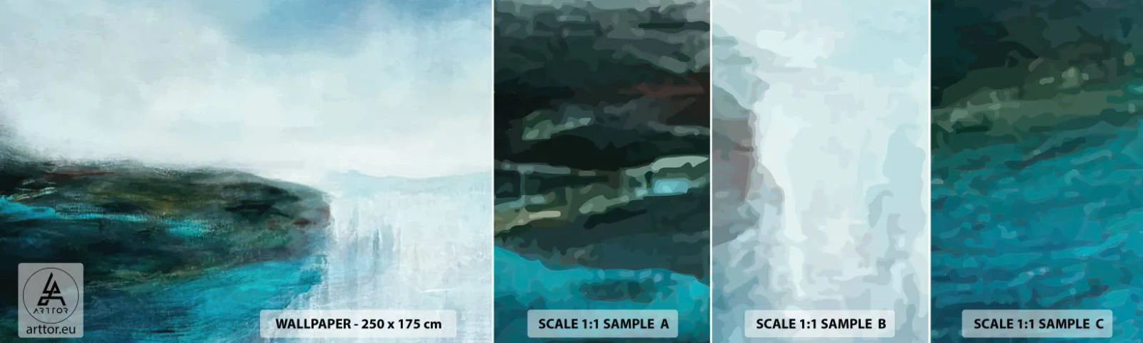 Vzorka Fototapeta Standard Eco - Námorná abstrakcia - Abstrakcia, Súčasné, More - 100x30 cm