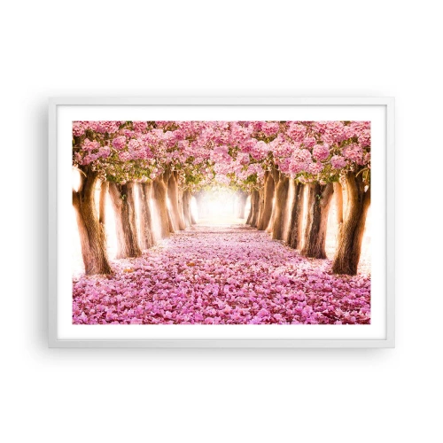 Plagát v bielom ráme - Cesta do raja - 70x50 cm