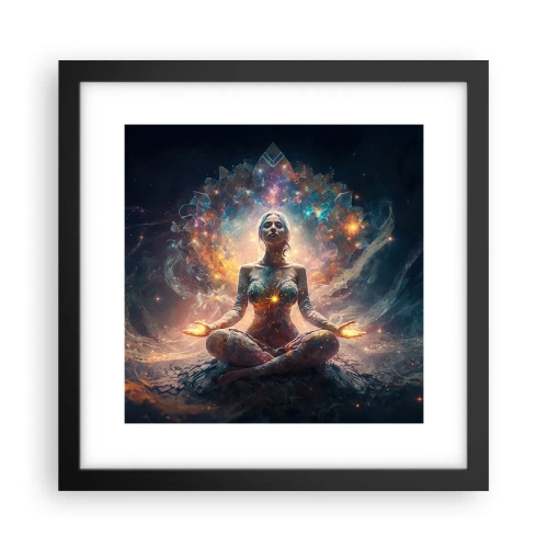 Plagát v čiernom ráme - Prúdenie dobrej energie - 30x30 cm