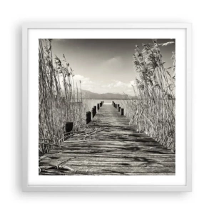Plagát v bielom ráme - V ústraní tráv - 50x50 cm