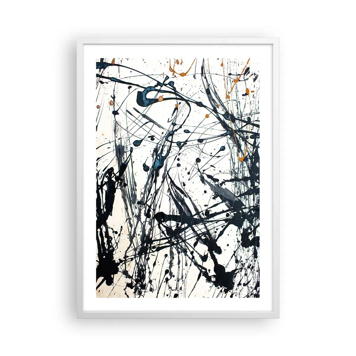 Plagát v bielom ráme - Expresionistická abstrakcia - 50x70 cm
