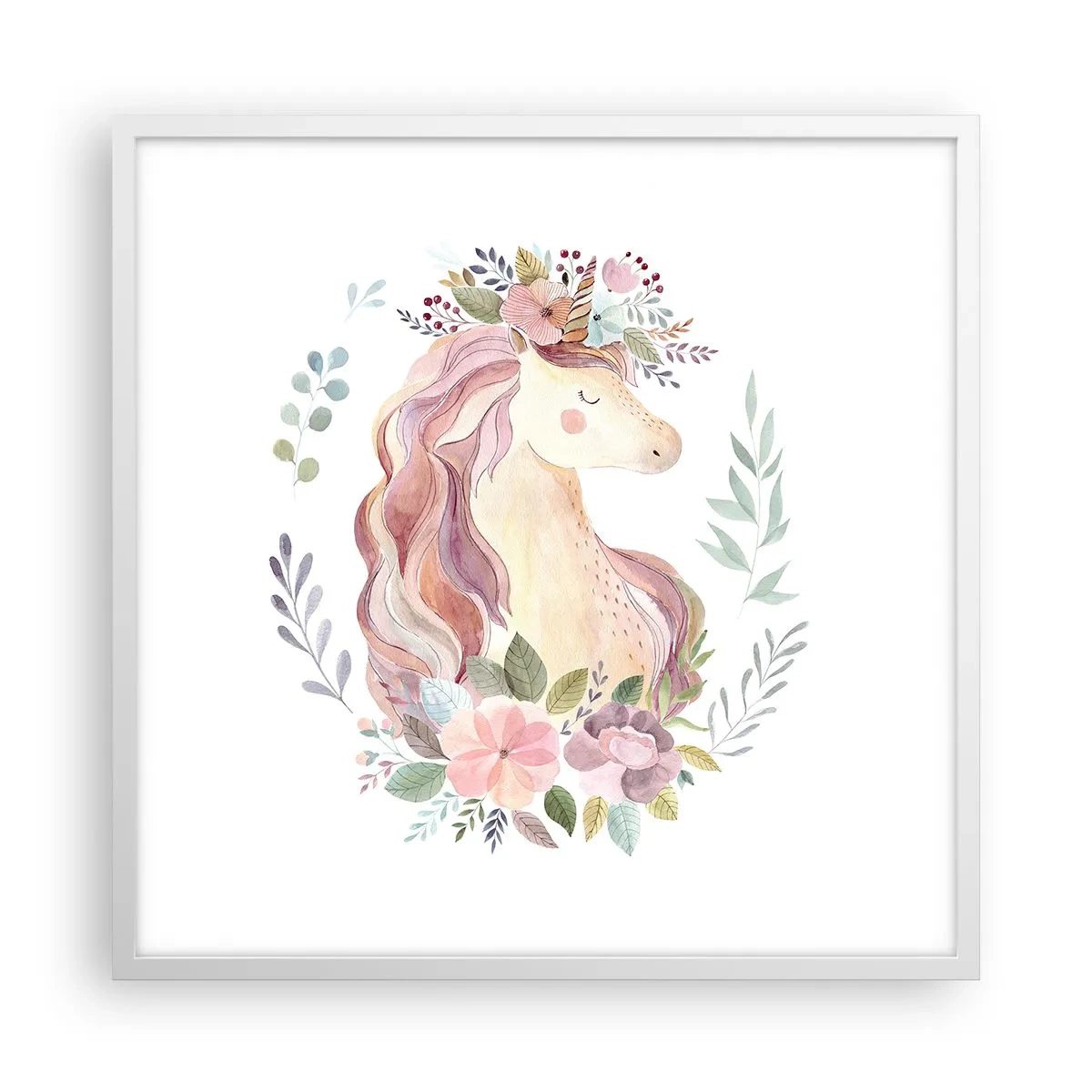 Plagát v bielom ráme - Pozvánka do ríše rozprávok - 60x60 cm