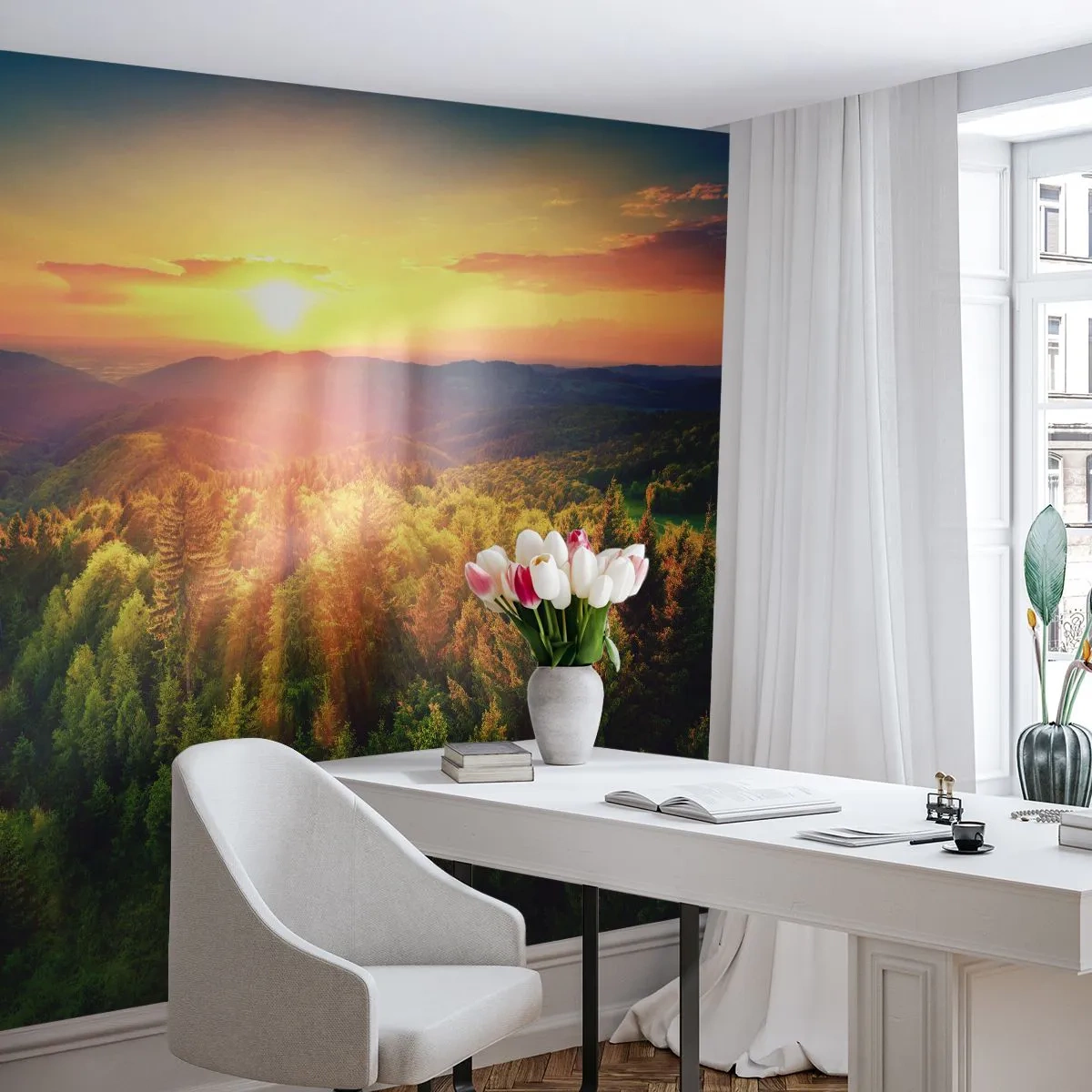 Fototapeta Premium Sand - Vrcholky a vrcholy - Krajina, les, hory - 100x70 cm