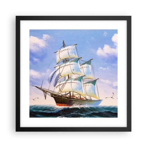 Plagát v čiernom ráme - Hrdo s vetrom - 40x40 cm