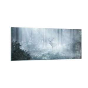 Obraz na skle - Ranná obchôdzka sídliska - 100x40 cm