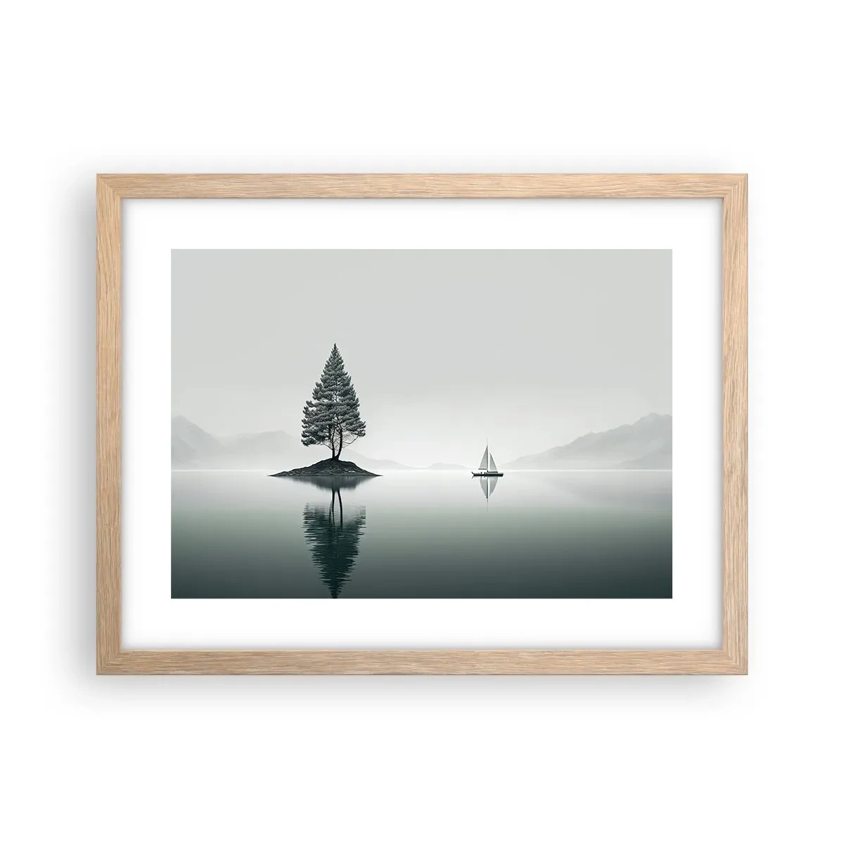 Plagát v ráme zo svetlého duba - Snívanie - 40x30 cm